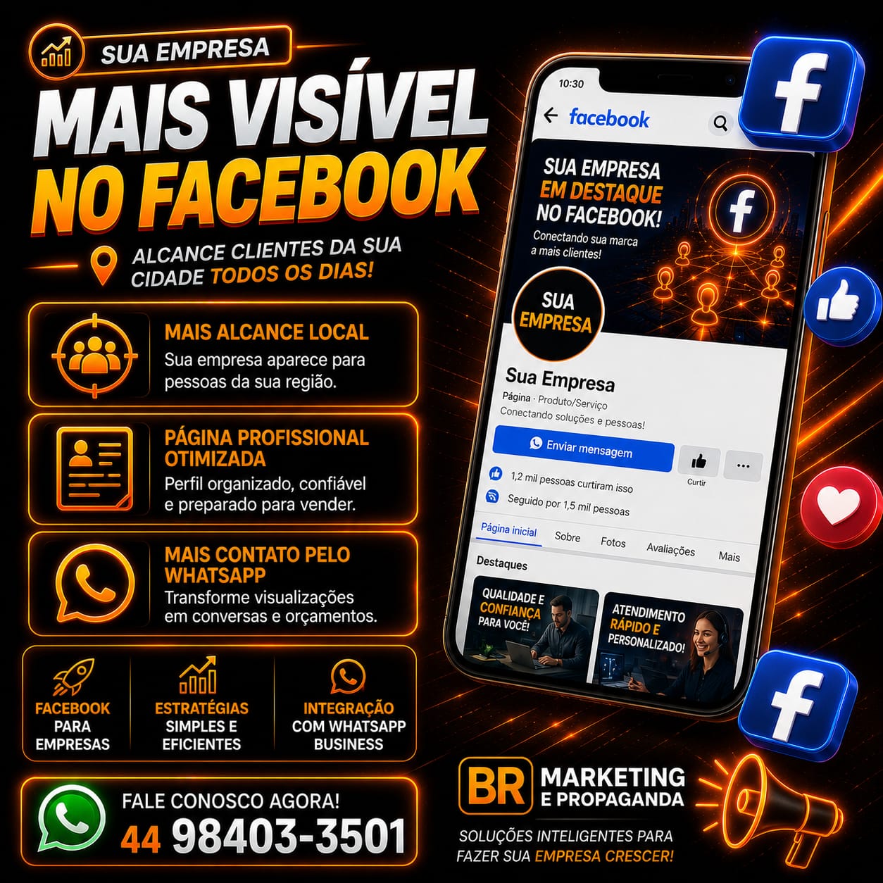 Mais visível no Facebook